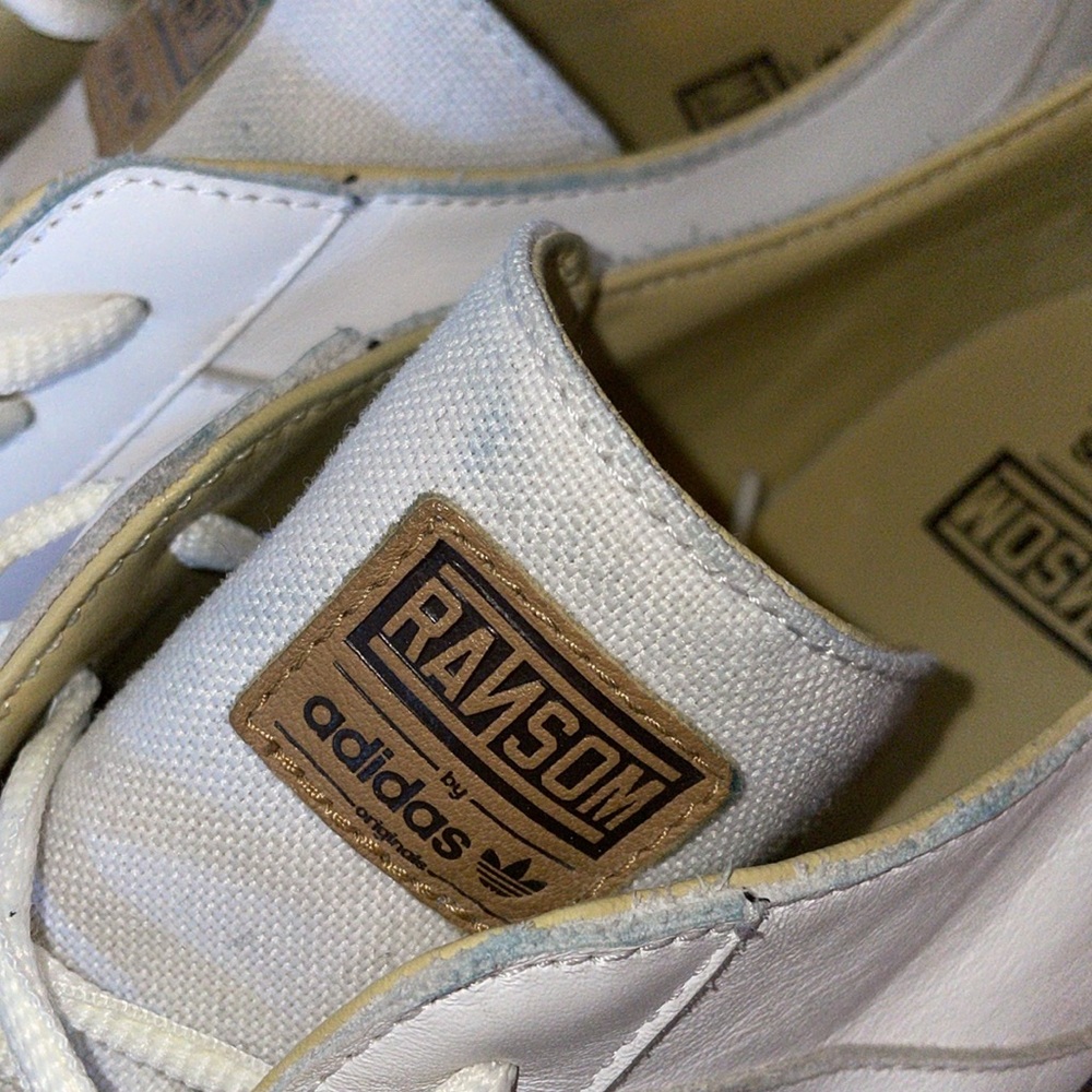 adidas x Randsom rare collab low ride sneakers solid white athletic - Picture 7 of 12